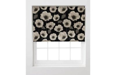 HOME Elissia Poppy Roller Blind - 6ft - Cream and Black